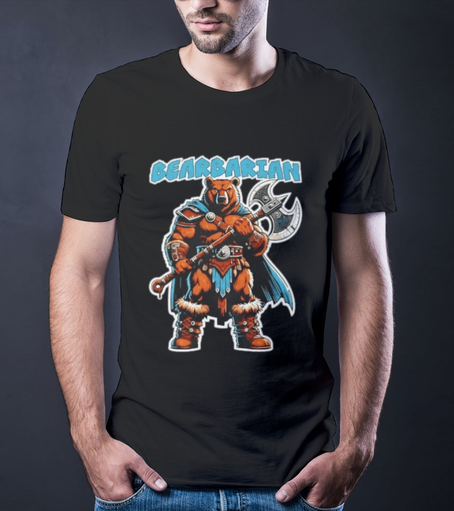 Bearbarian Warrior Bear With Battle Axe T-Shirt