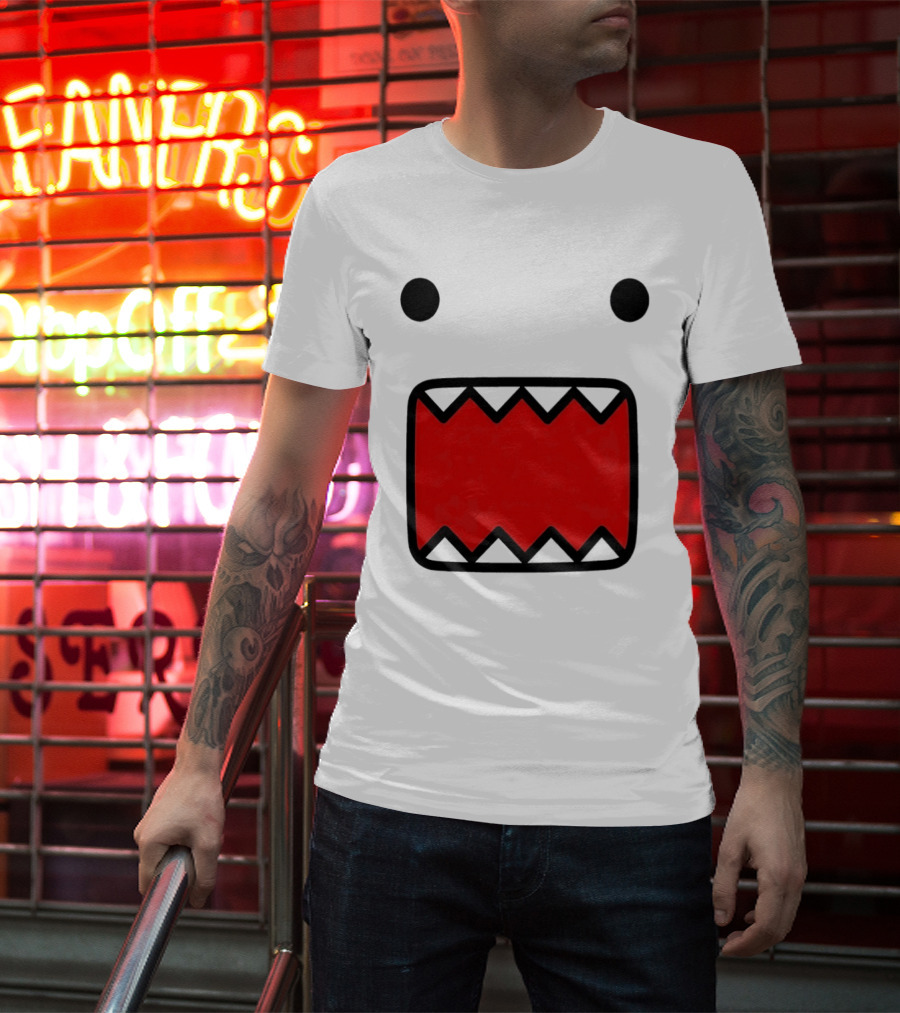 Domo Kun Face Expression With Red Teeth T-Shirt