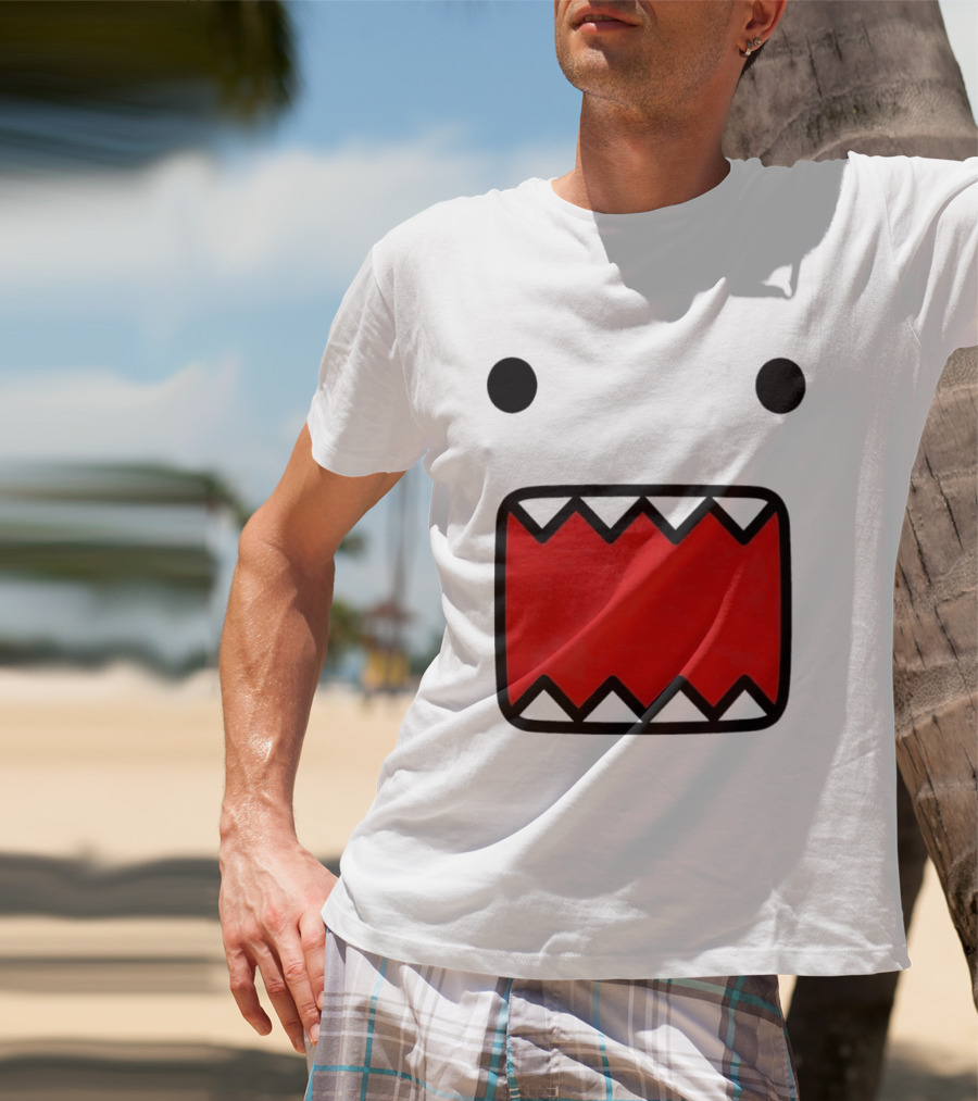 Domo Kun Face Expression With Red Teeth T-Shirt
