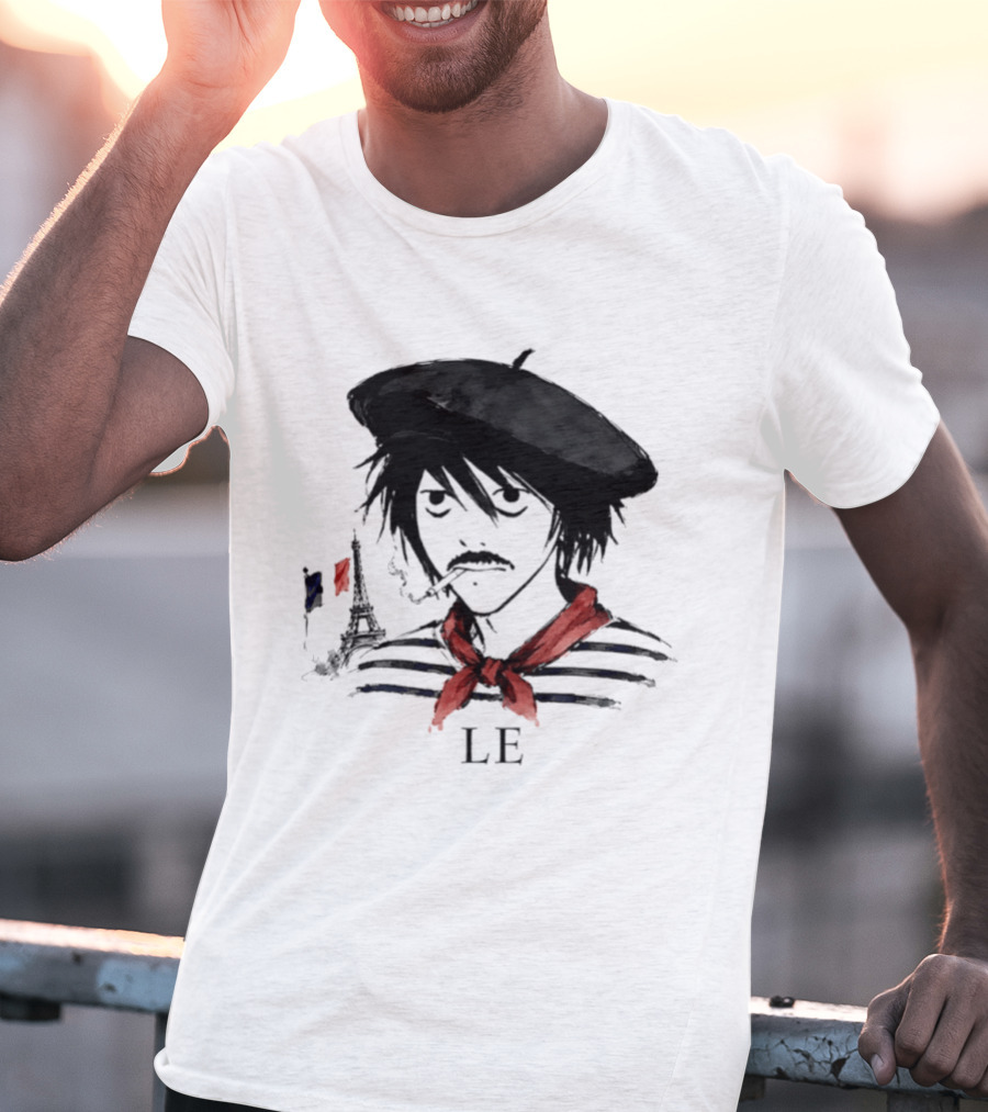 LE D. Note L Death Note Eiffel Tower France T-Shirt