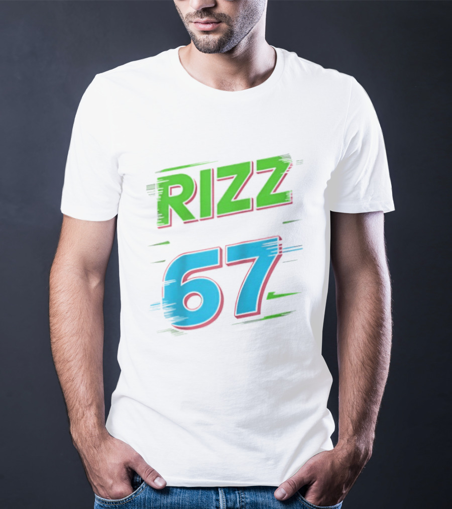 Rizz 67 Colorful Brushstroke T-Shirt