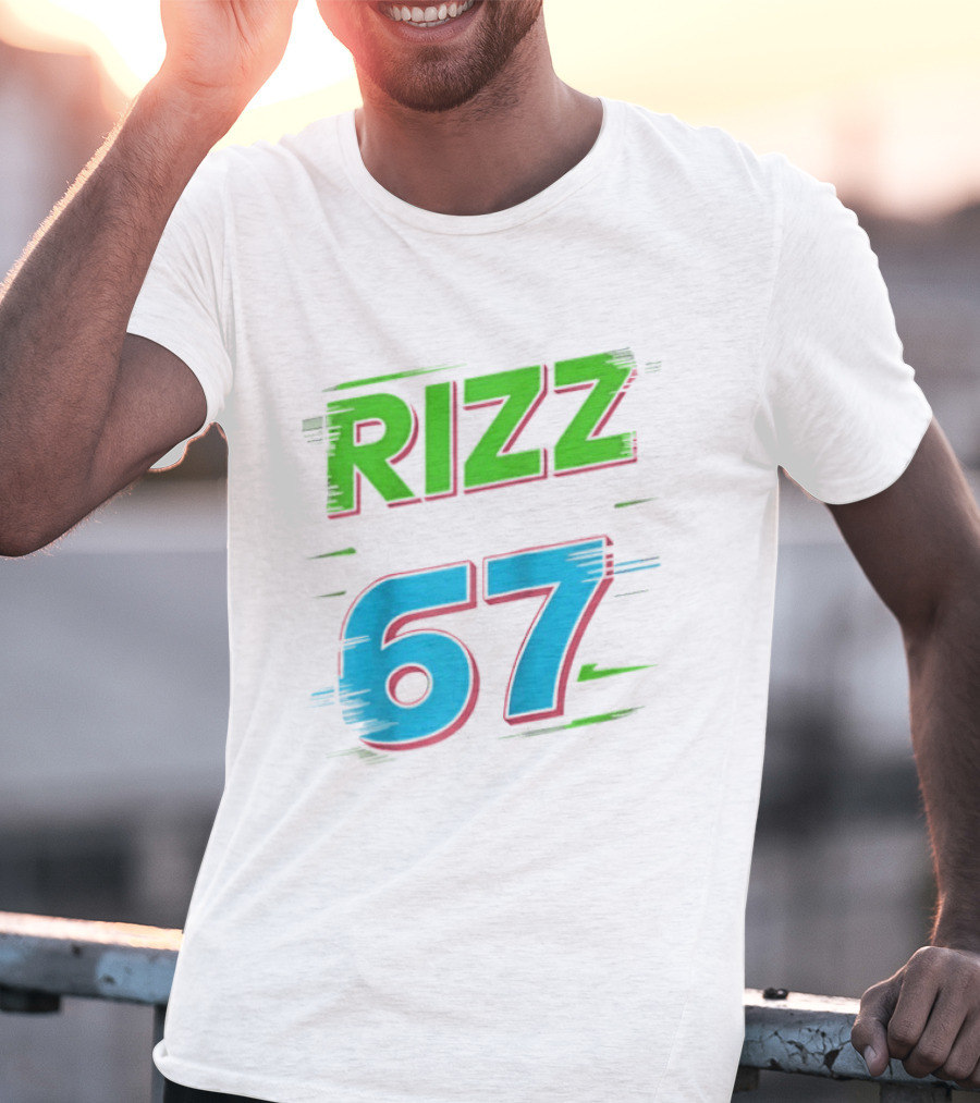 Rizz 67 Colorful Brushstroke T-Shirt