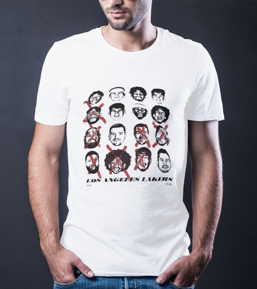 Los Angeles Lakers 2025 2026 Swag Head Basketball T-Shirt