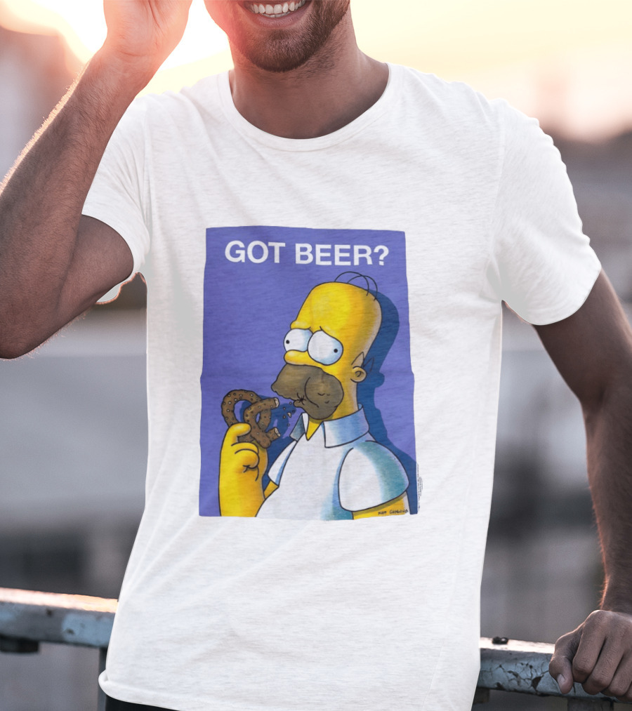 Got Beer Homer Eating Pretzel T-Shirt