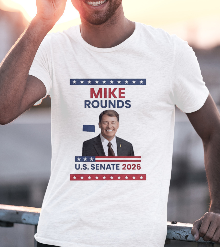Mike Rounds U.S. Senate 2026 South Dakota USA Flag T-Shirt