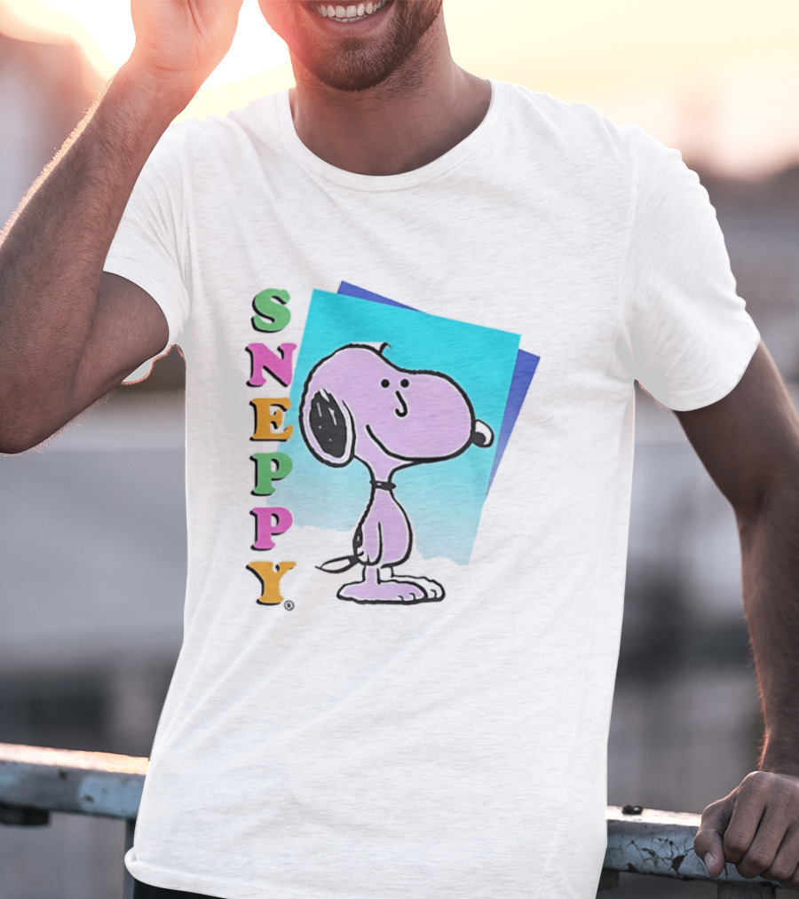 Sneppy Obvious Plant 1991 Bootleg Snoopy Cartoon Character With Multicolored T-Shirt