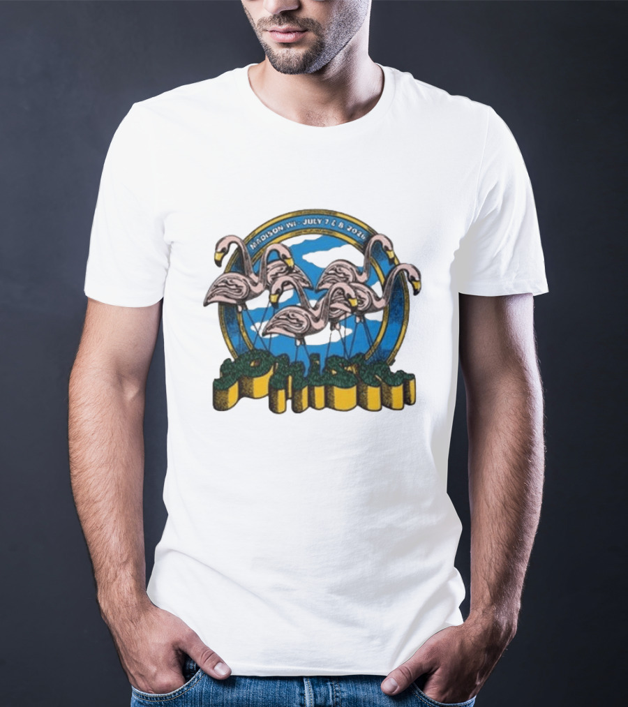 Madison WI July 7 8 2026 Phish Flamingos Event T-Shirt
