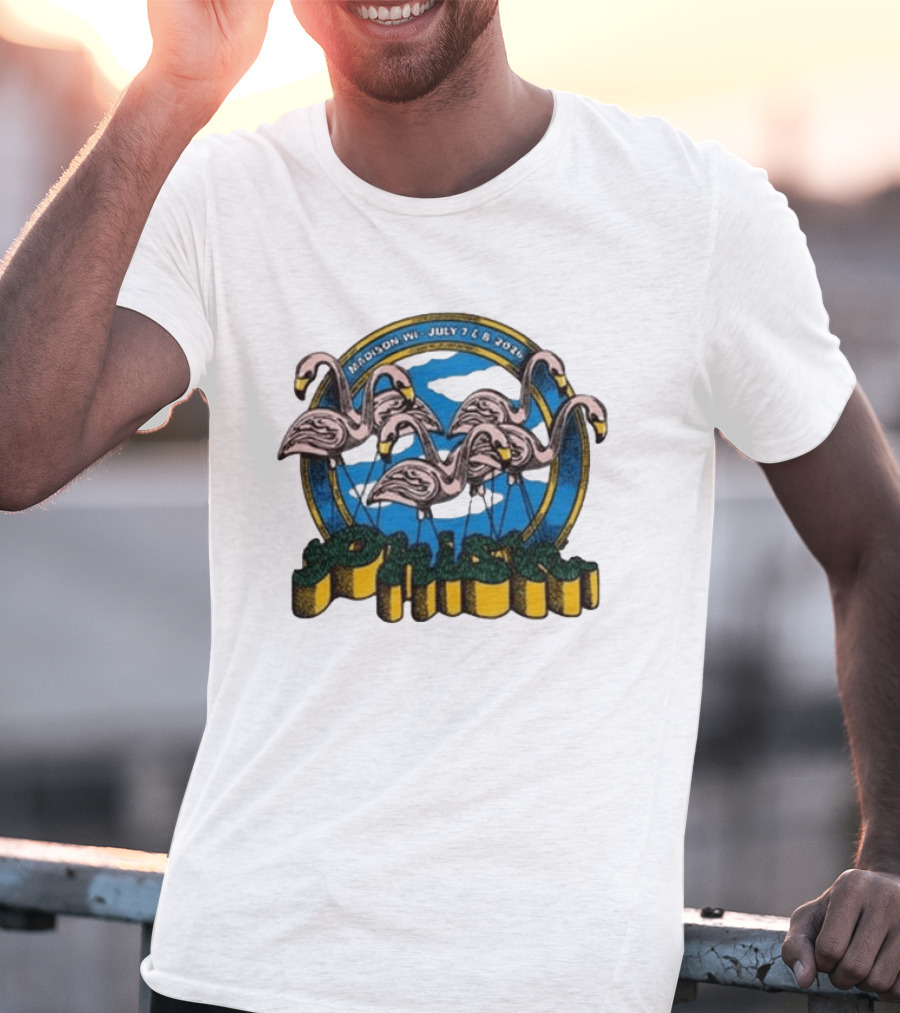 Madison WI July 7 8 2026 Phish Flamingos Event T-Shirt