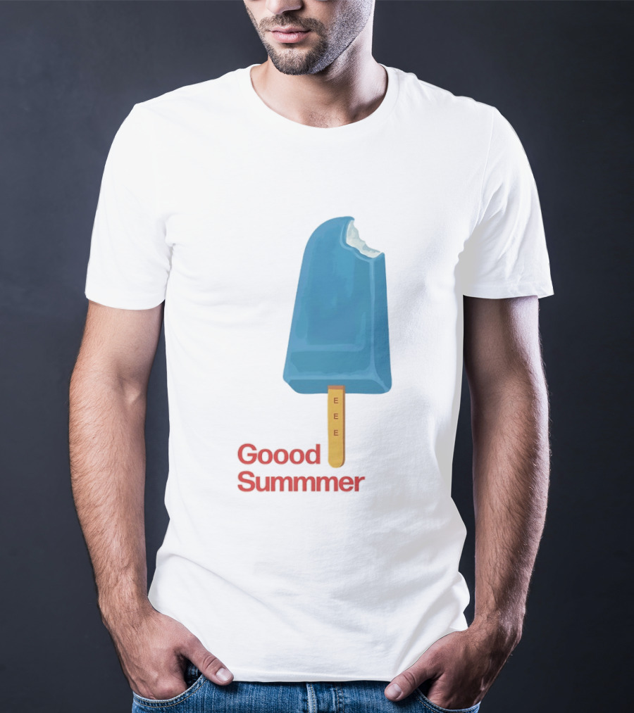 Popsicle Goood Summmer EEE Blue Ice Cream Treat T-Shirt