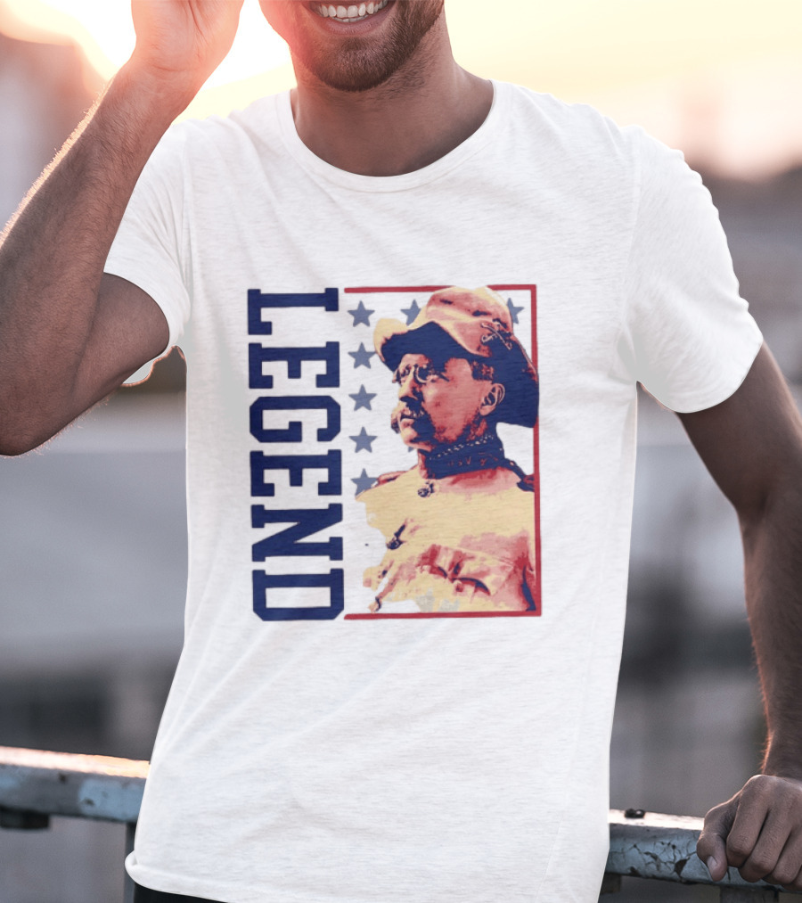 Legend Teddy Roosevelt Stars Iconic Figure T-Shirt