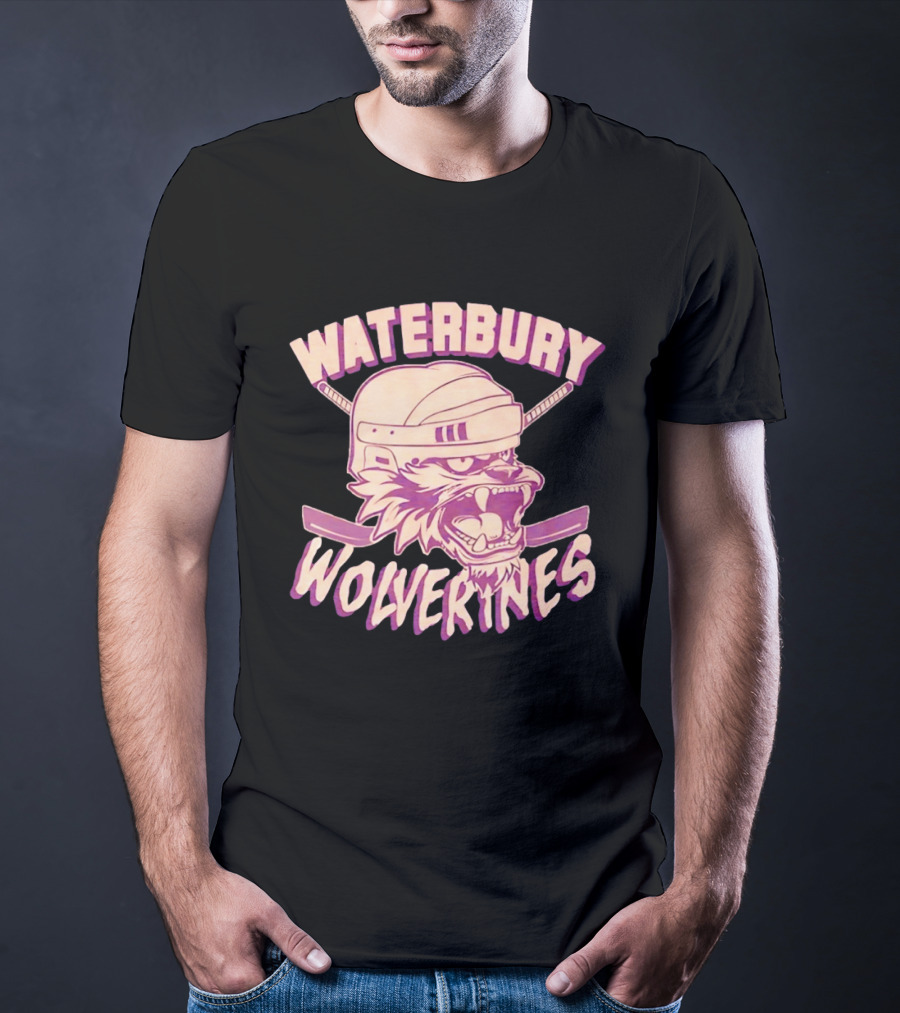 Waterbury Wolverines Happy Gilmore Hockey Helmet Wolverine T-Shirt