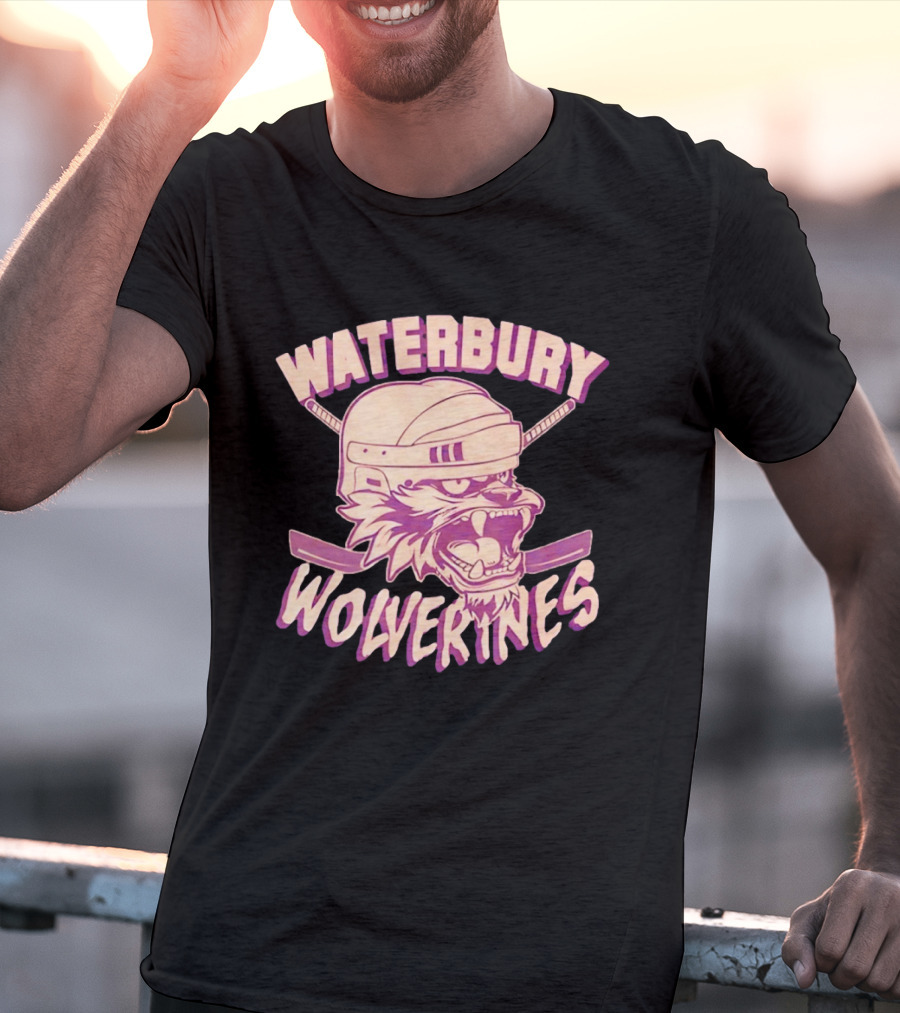 Waterbury Wolverines Happy Gilmore Hockey Helmet Wolverine T-Shirt