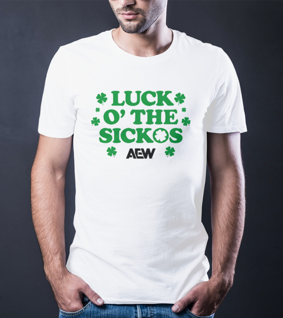 AEW Luck O' The Sickos Clover Theme All Elite Wrestling T-Shirt