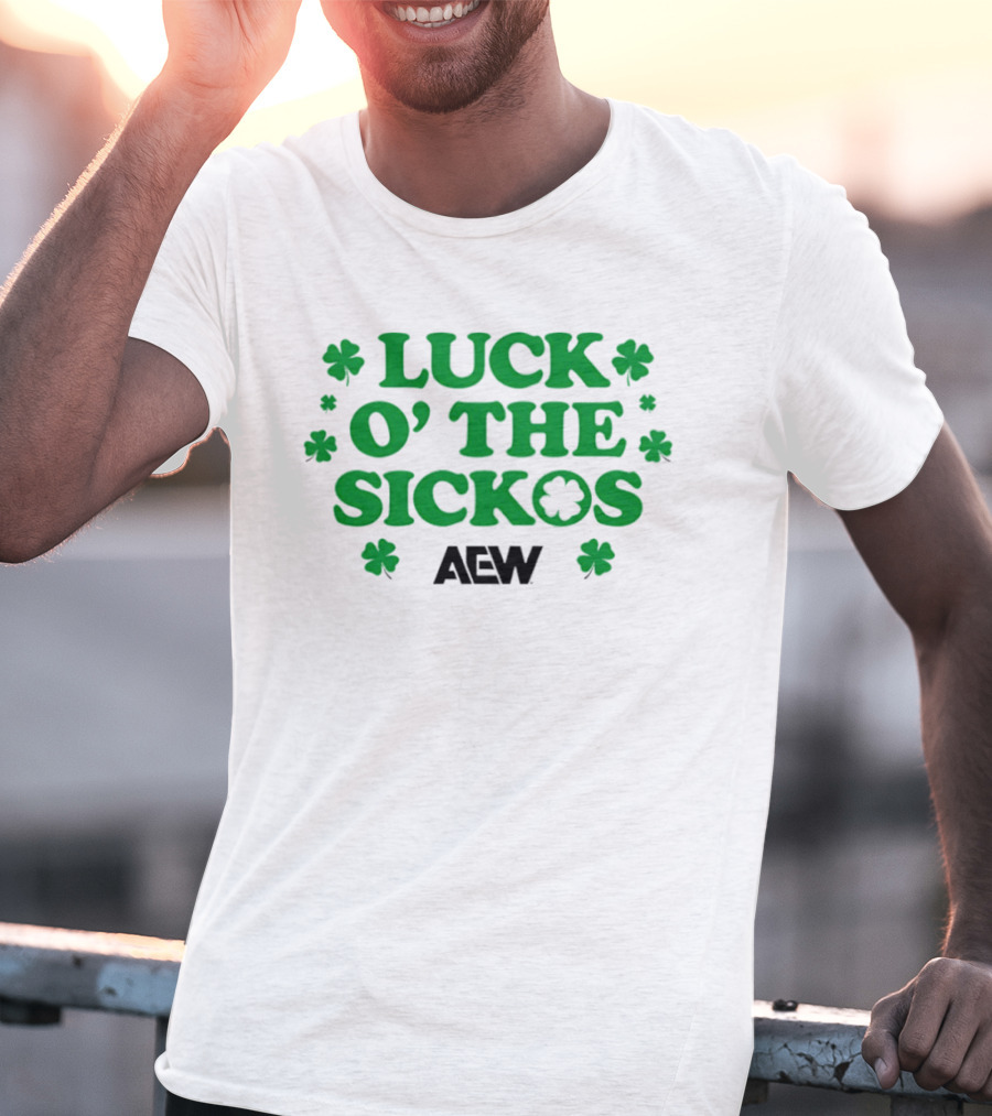 AEW Luck O' The Sickos Clover Theme All Elite Wrestling T-Shirt