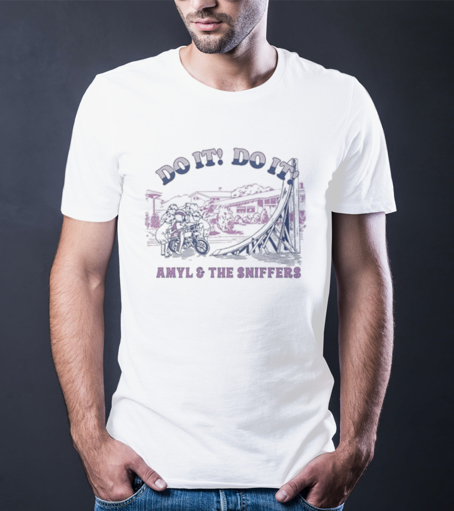 Amyl & The Sniffers Do It Do It Vintage Train Scene T-Shirt