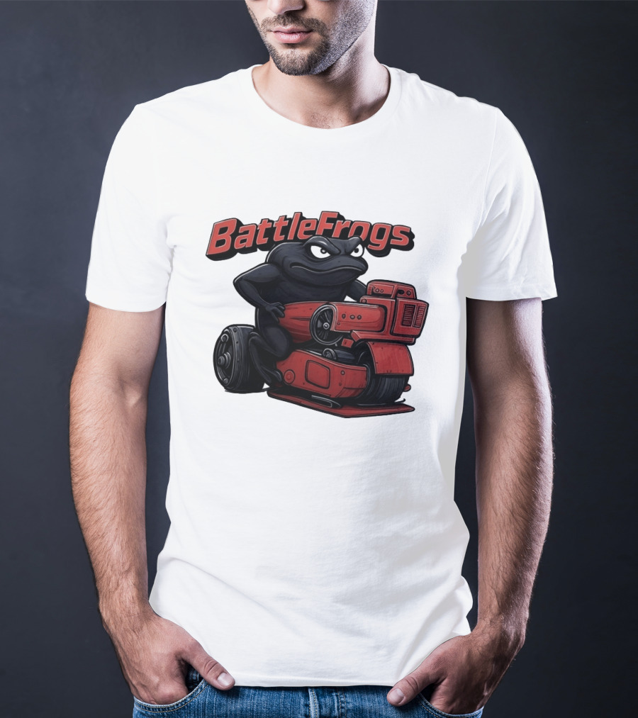 BattleFrogs Frog Riding Red Motorcycle T-Shirt