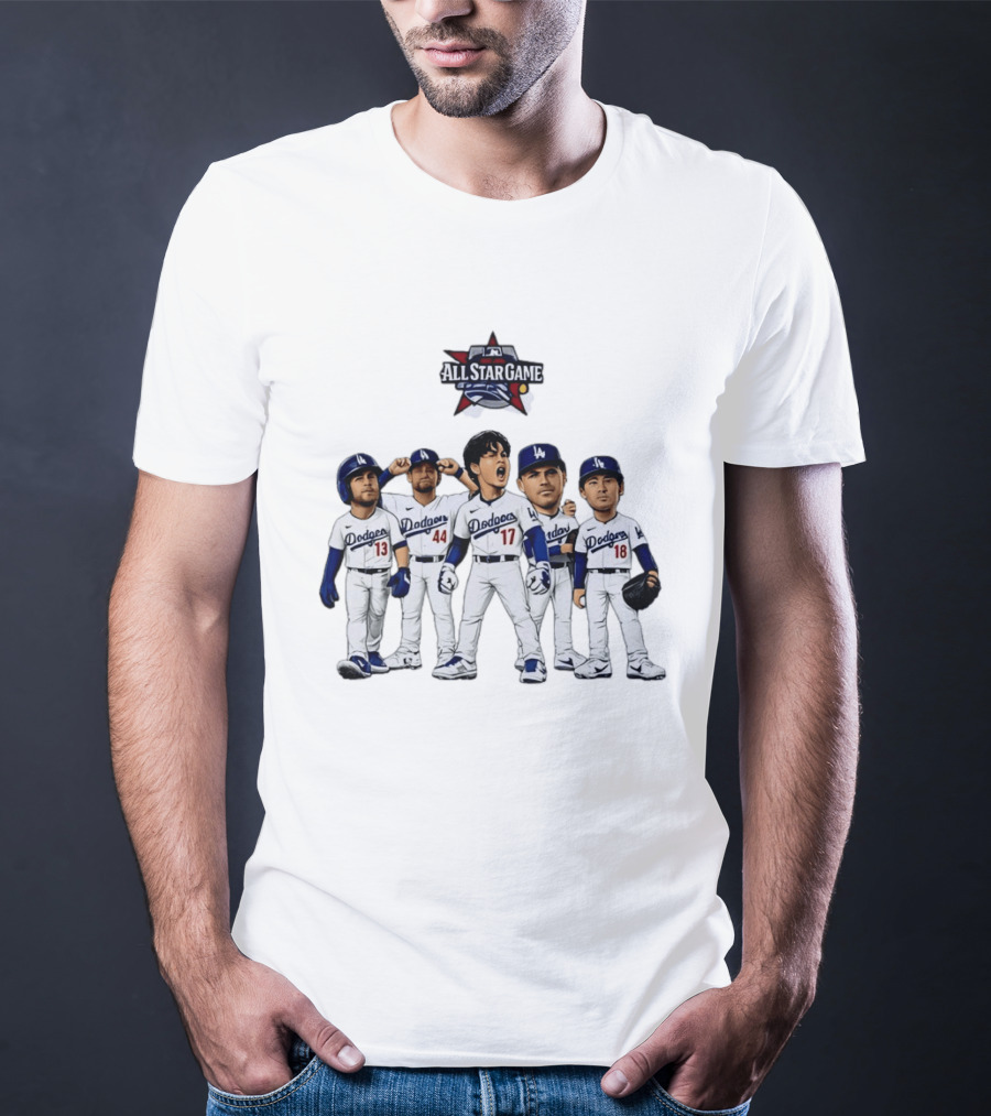 Los Angeles Dodgers All Star Game Shohei Ohtani Freddie Freeman Max Muncy Andy Pages Yoshinobu Yamamoto T-Shirt