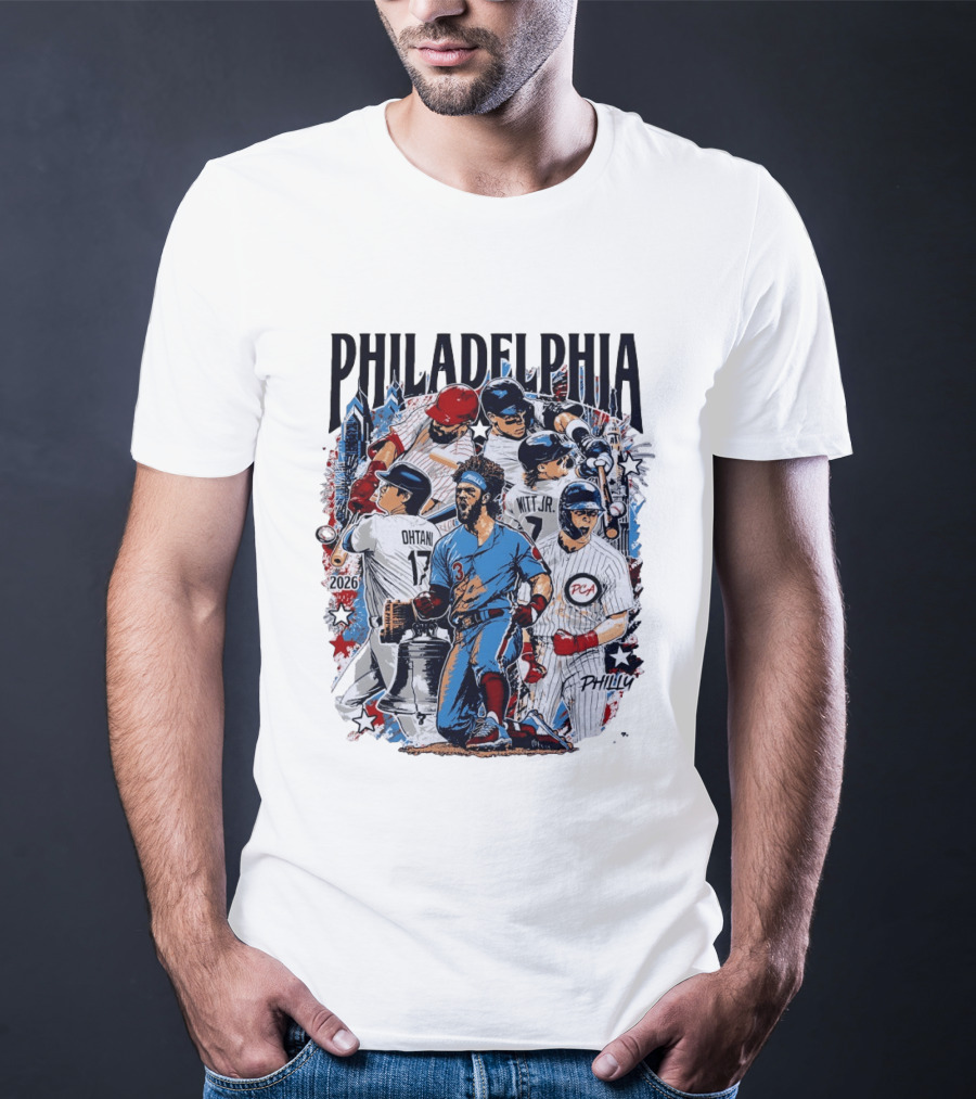 Philadelphia Ohtani Witt Jr 2026 Baseball Montage Philly PCA T-Shirt
