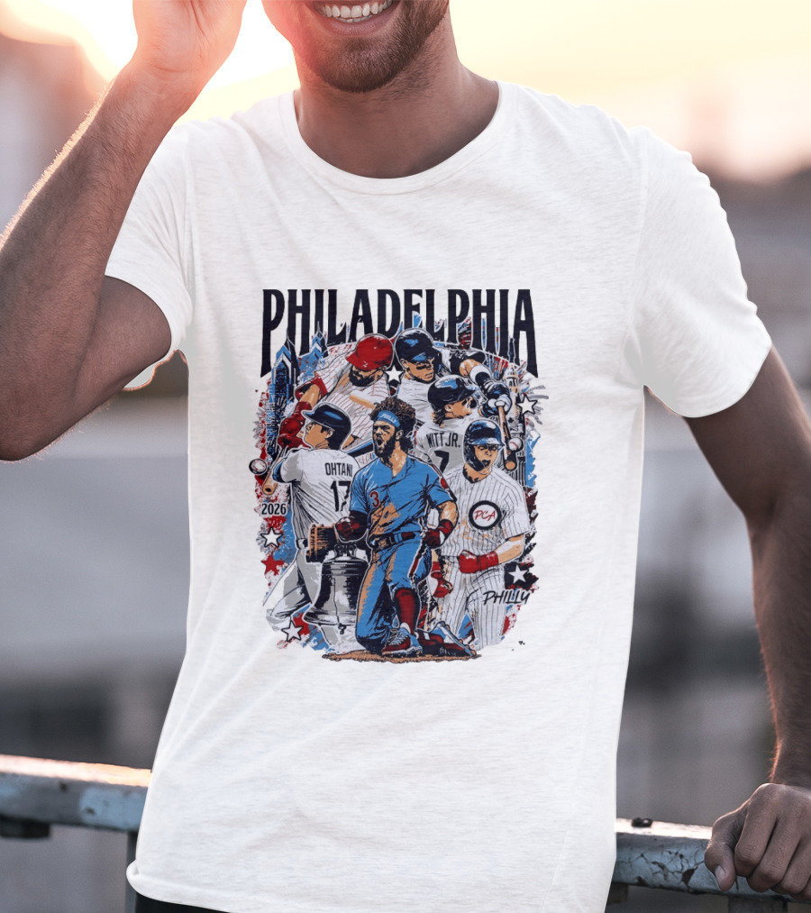 Philadelphia Ohtani Witt Jr 2026 Baseball Montage Philly PCA T-Shirt