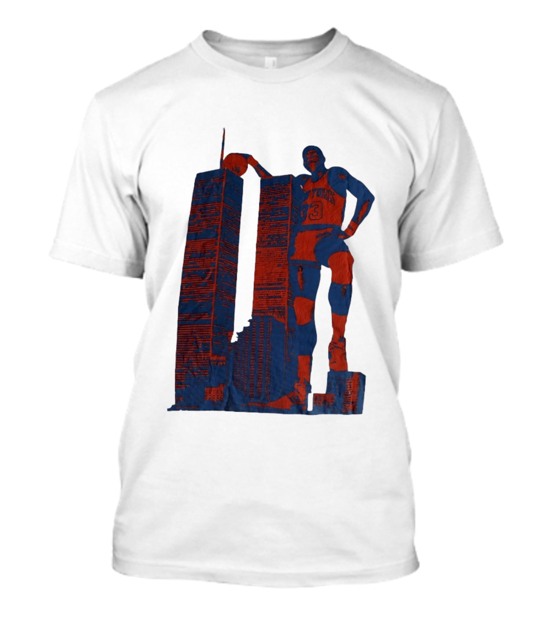 Patrick Ewing New York Knicks Twin Towers Basketball T-Shirt
