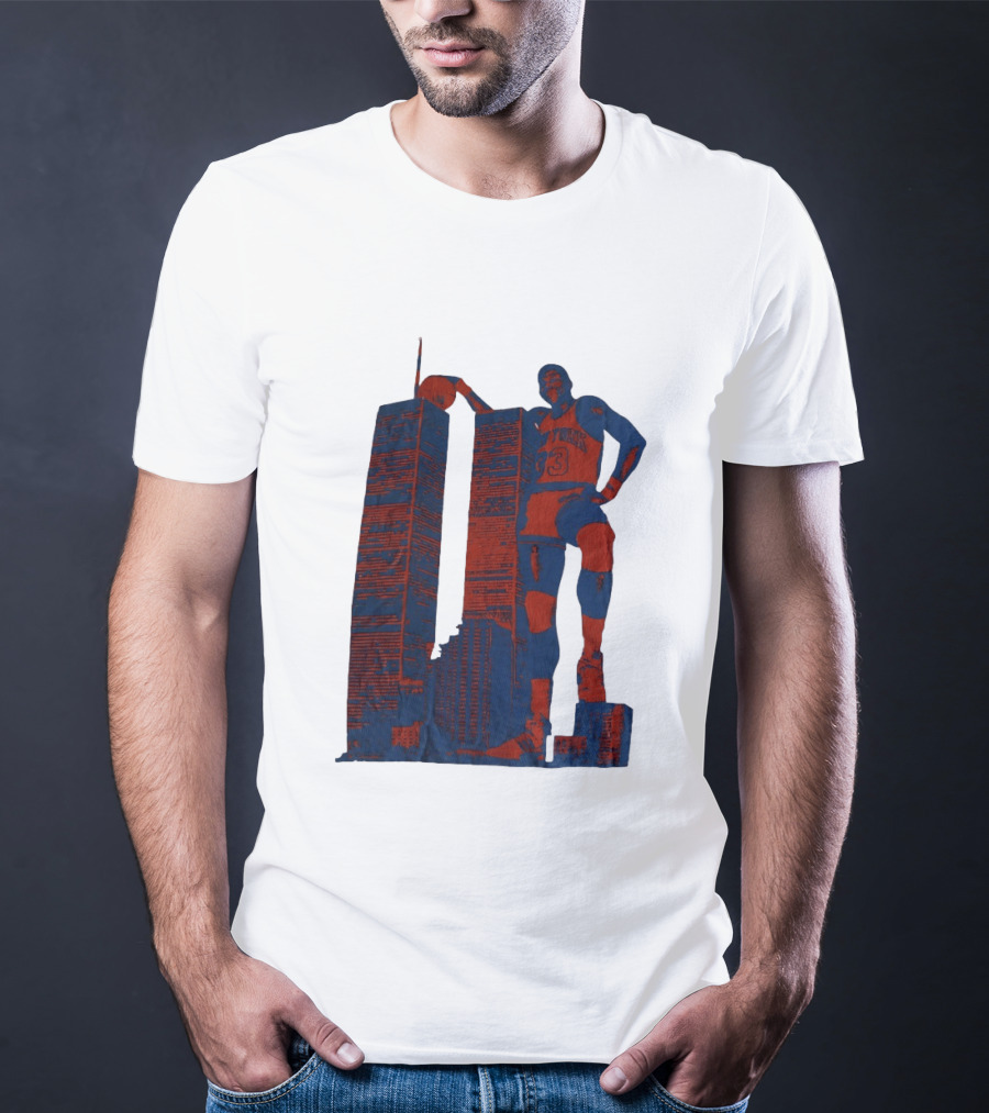 Patrick Ewing New York Knicks Twin Towers Basketball T-Shirt