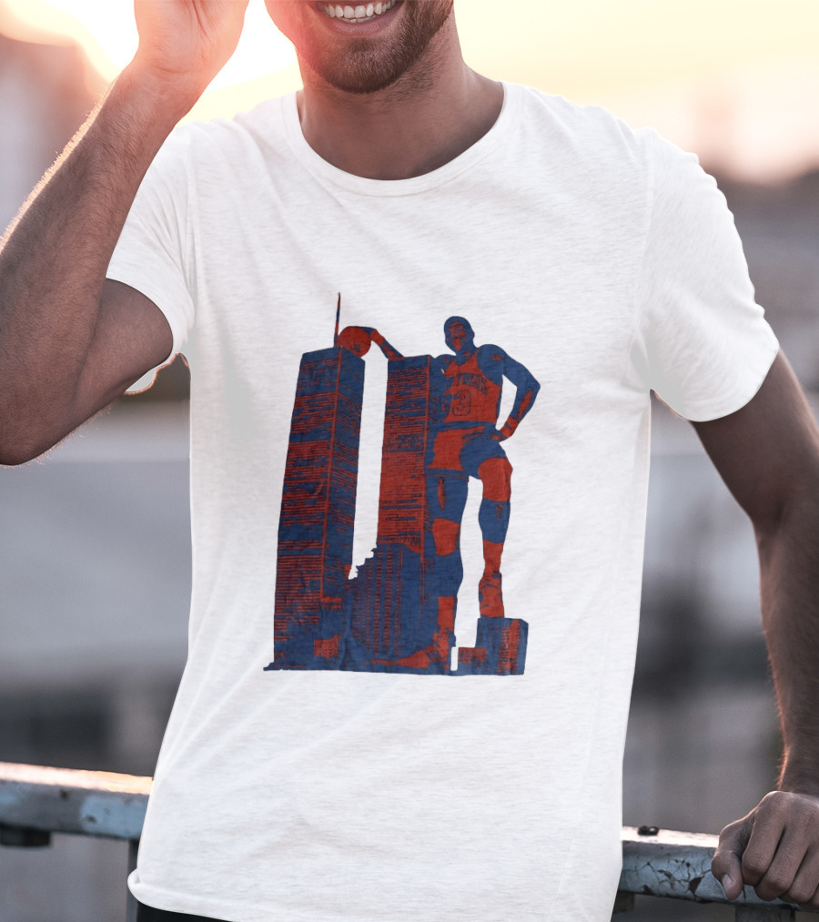 Patrick Ewing New York Knicks Twin Towers Basketball T-Shirt