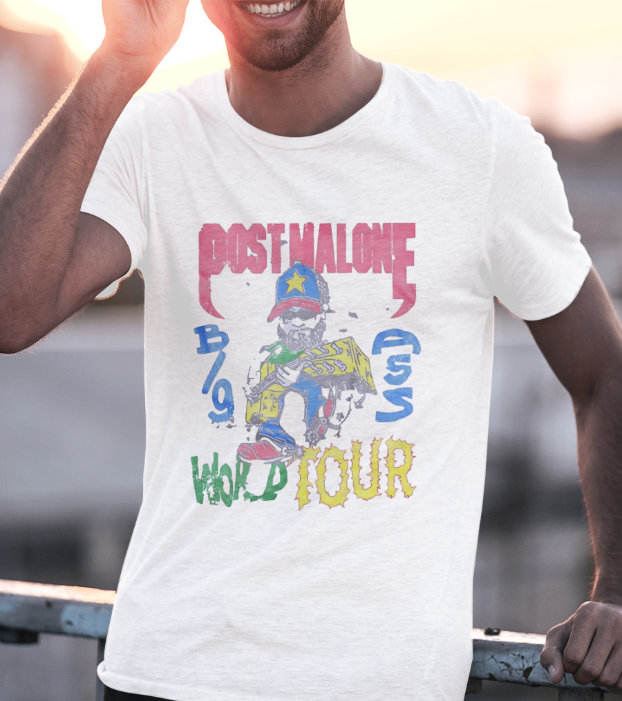 Post Malone Big Ass World Tour Cartoon T-Shirt