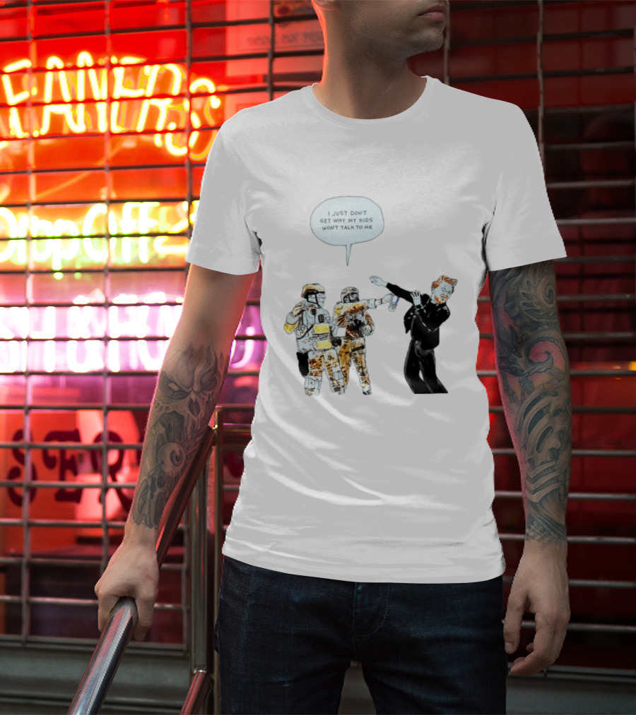 Priest With Soldiers And Kids Speech Bubble T-Shirt