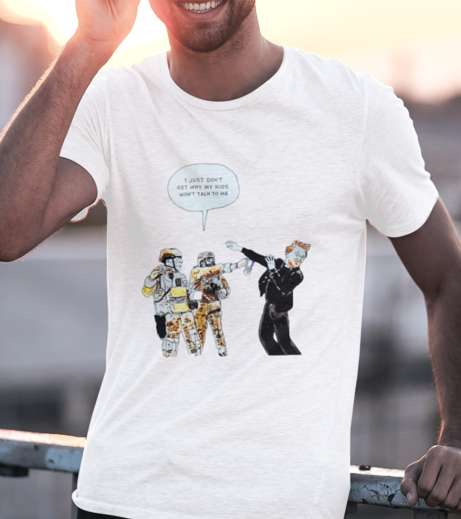 Priest With Soldiers And Kids Speech Bubble T-Shirt
