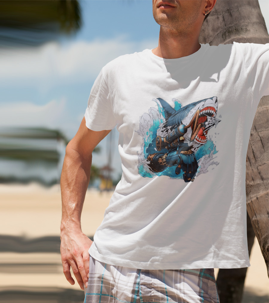 Steampunk Shark Lies Of P Puppet String Adventure Magic T-Shirt