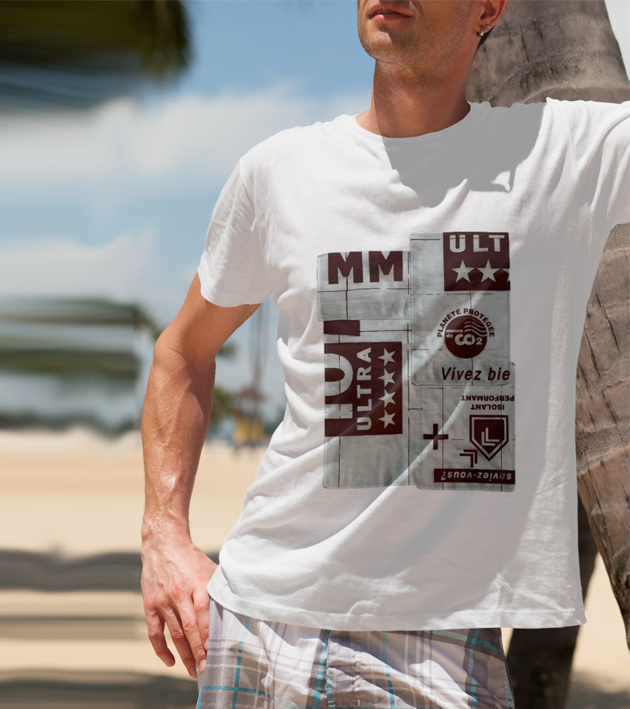MM ULTRA Planete Protegee Moins De CO2 Vivez Bien Eco Friendly T-Shirt
