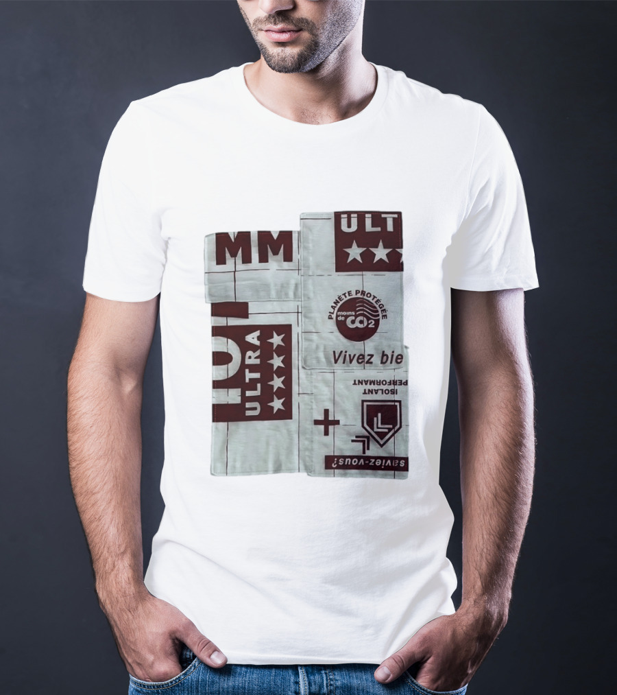 MM ULTRA Planete Protegee Moins De CO2 Vivez Bien Eco Friendly T-Shirt