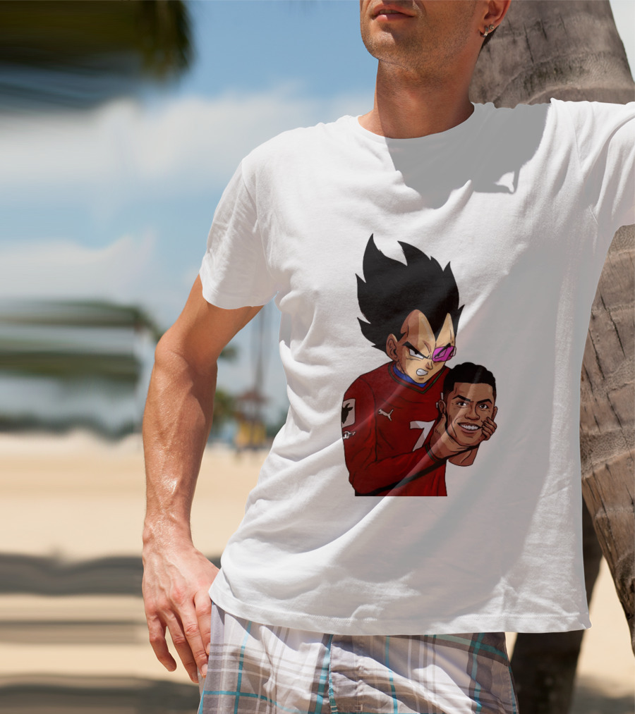 Vegeta Holding Ronaldo Head Puma Jersey Collaboration T-Shirt