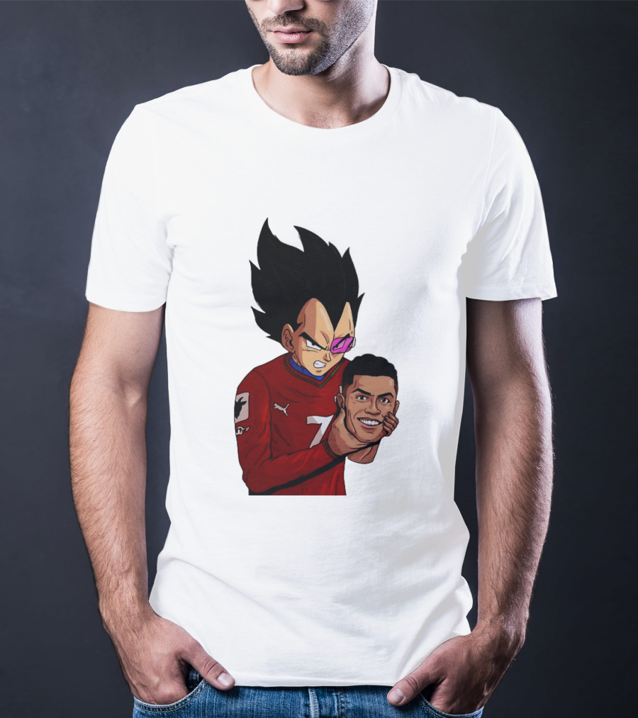 Vegeta Holding Ronaldo Head Puma Jersey Collaboration T-Shirt