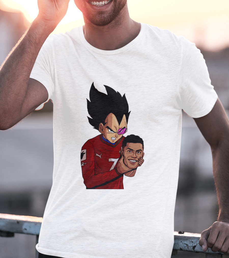 Vegeta Holding Ronaldo Head Puma Jersey Collaboration T-Shirt