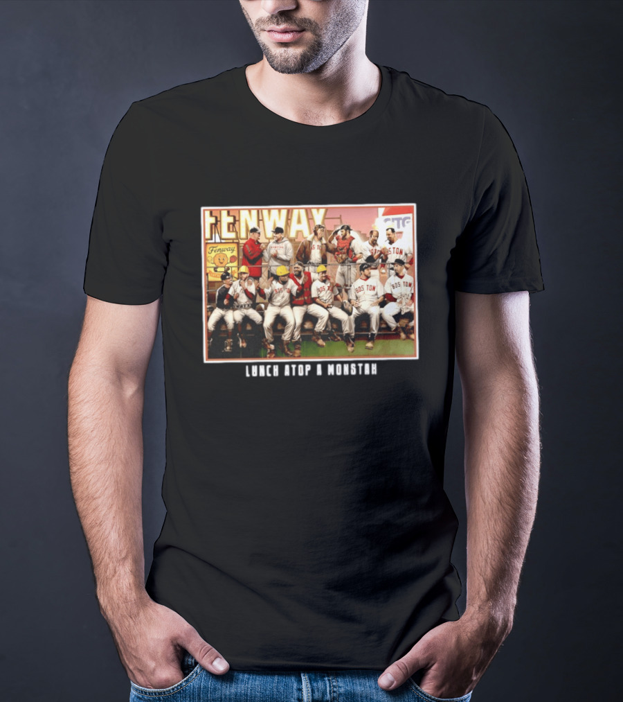 Boston Red Sox Fenway Park Players Lunch Atop A Monstah T-Shirt