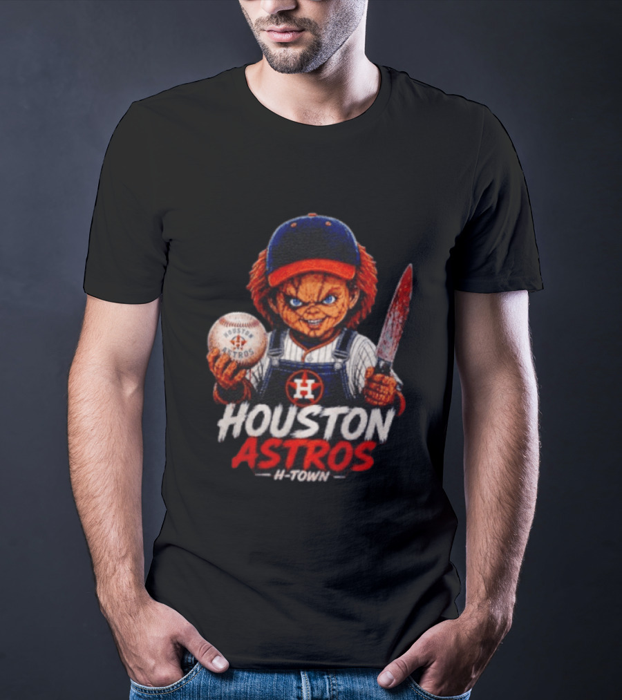 Chucky Houston Astros H Town Baseball MLB Horror T-Shirt