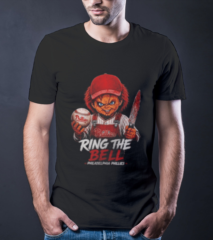 Chucky Phillies Ring The Bell Philadelphia Phillies Baseball Horror T-Shirt