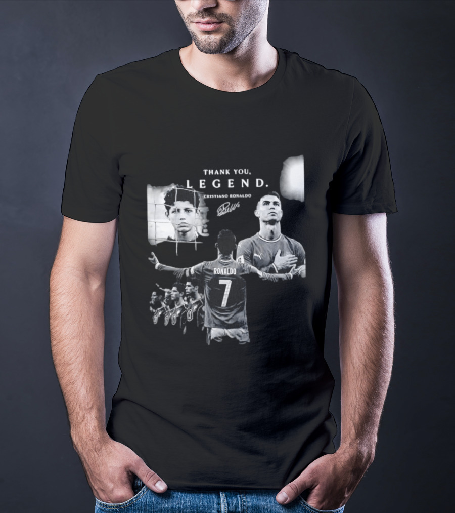 Cristiano Ronaldo Thank You Legend Portugal Number 7 Football T-Shirt