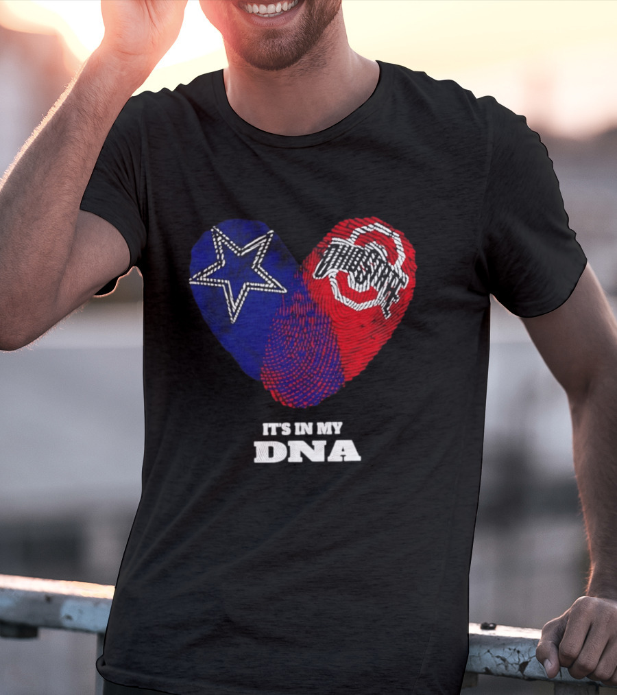 Dallas Cowboys Star And Ohio State Buckeyes Logo It's In My DNA T-Shirt