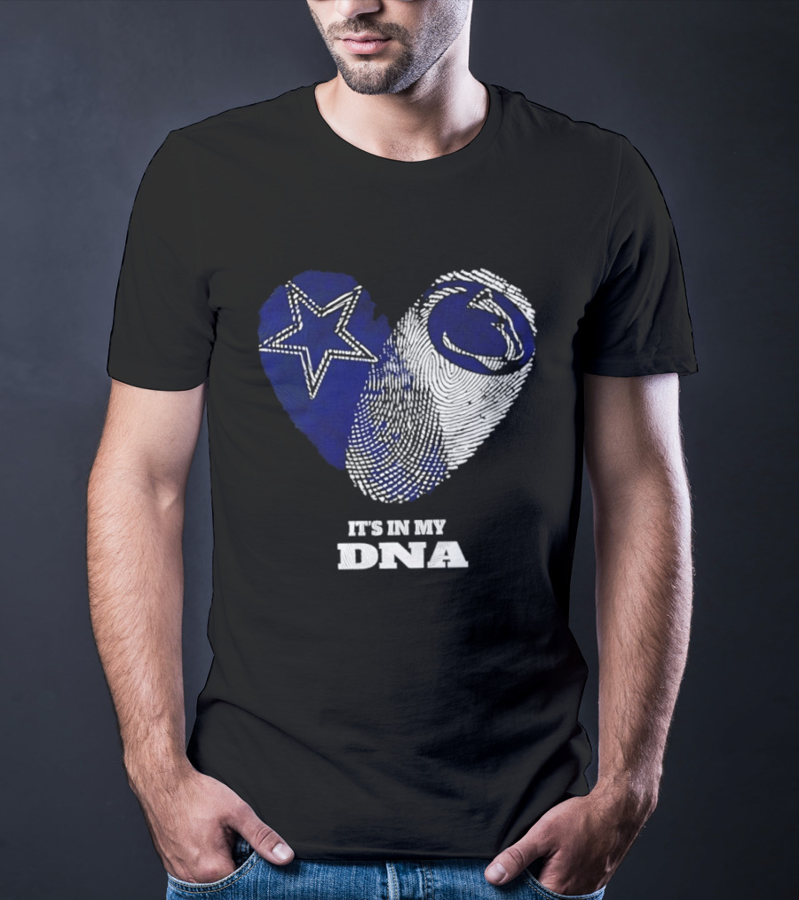 Dallas Cowboys Penn State Nittany Lions It's In My DNA Star Lion T-Shirt