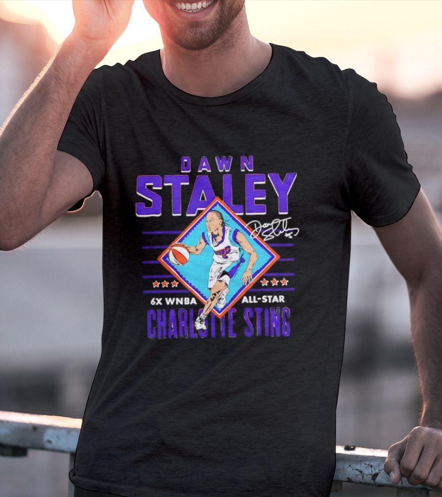 Dawn Staley Charlotte Sting 6x WNBA All Star Basketball Legend T-Shirt
