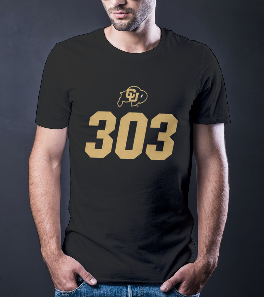 Deion Sanders Colorado Buffaloes Boulder 303 CU Buffs T-Shirt