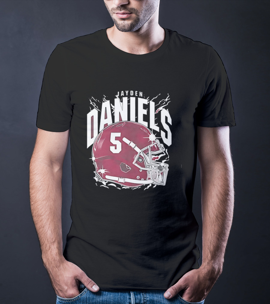 Jayden Daniels 5 Football Helmet Washington Commanders T-Shirt