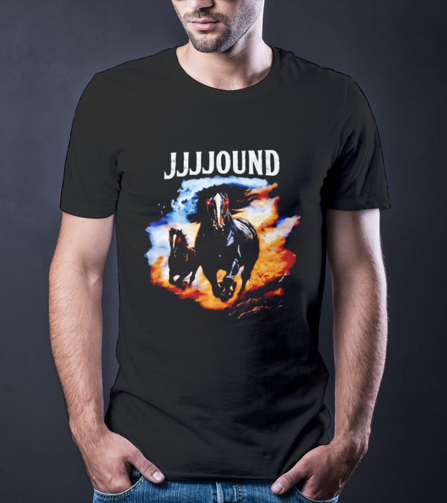 JJJJound 90s Horses Running With Fiery T-Shirt