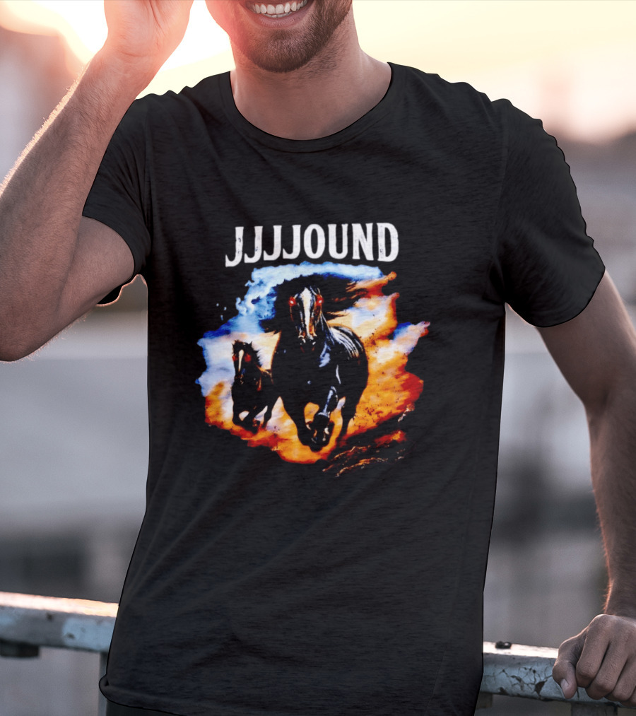 JJJJound 90s Horses Running With Fiery T-Shirt