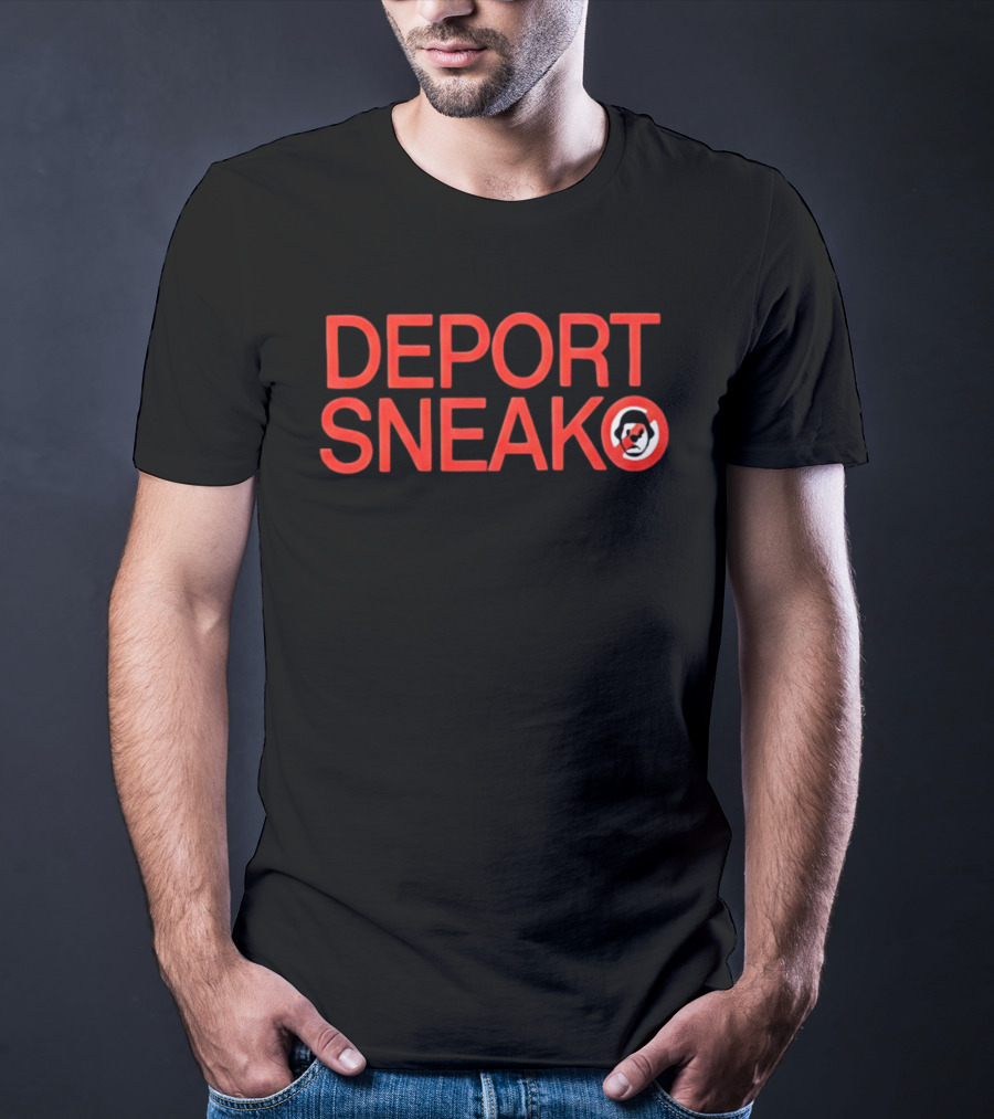 Deport Sneako Meme Red Text With No Symbol Internet Personality T-Shirt
