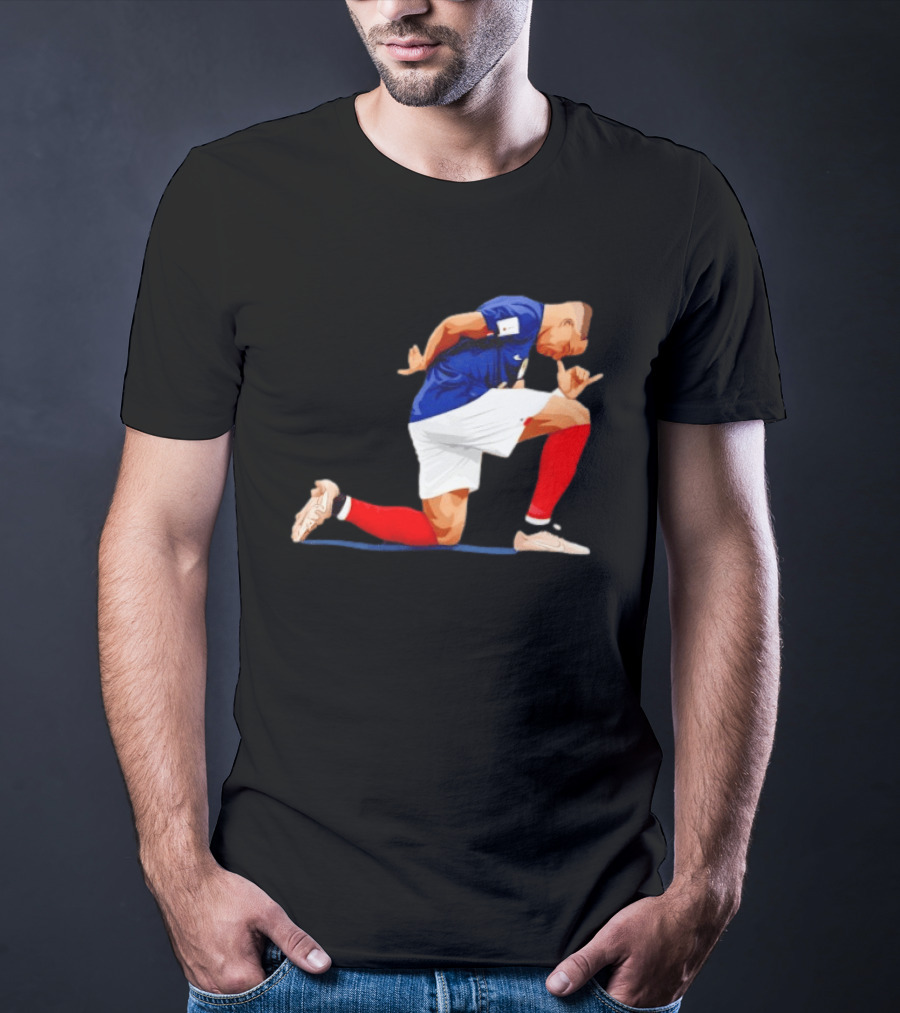 France National Team Kylian Mbappe Celebration Iconic Pose T-Shirt