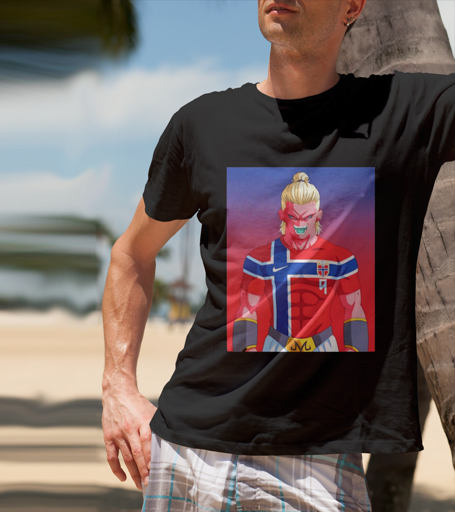 Erling Haaland As Dragon Ball Z Majin Buu With Norway Jersey 9 T-Shirt