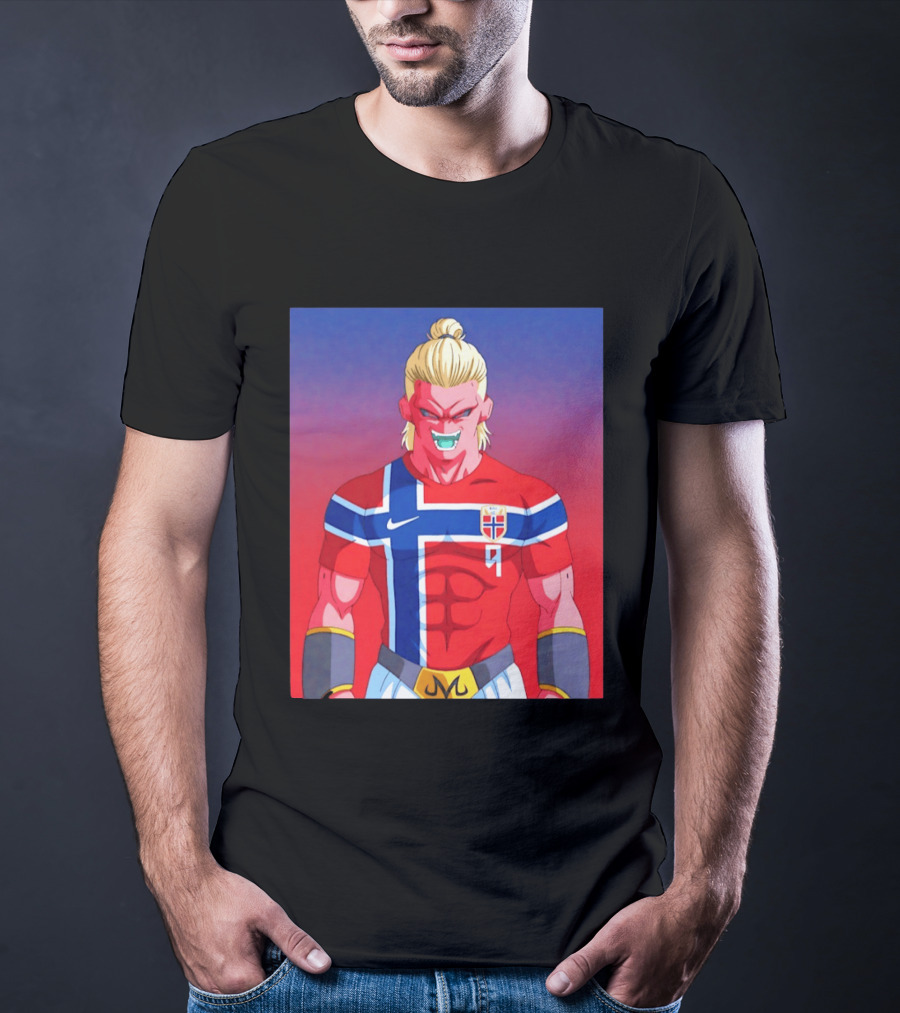 Erling Haaland As Dragon Ball Z Majin Buu With Norway Jersey 9 T-Shirt